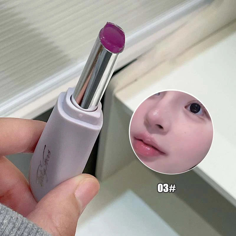 Fruit Grapes Lip Balm Moisturizing Lipstick Transparent Solid Jelly Lip Tint Nude Lipstick Primer Makeup Colorless Lips Care