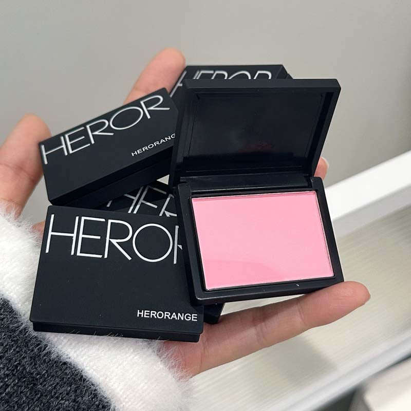 Light and Translucent Single-Color Blush  Matte Texture  Delicate  Soft  Waterproof  Sweat-Proof  Easy to Color  Natural Nude Makeup Whitening  Low Saturation Matte Contouring Rouge   Holiday Gift for Beginners