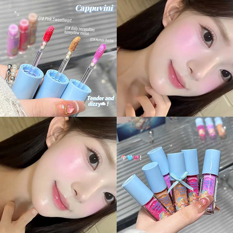 Pink Purple Soft Cream Blush Makeup Velvet Mousse Liquid Blusher Apricot Cheek Tint Rouge Cream Matte Natural Smooth Blush Stick