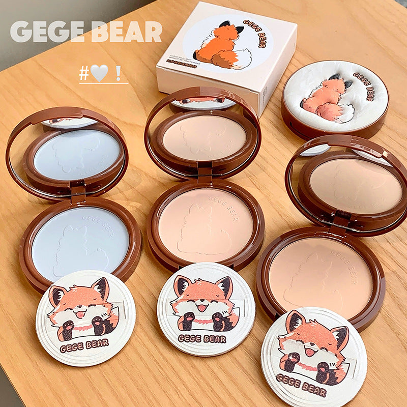 Cute Silky Matte Press Powder Makeup Setting Brightening Oil-Control Full Coverage Makeup Foundation Concealer Honey Powder