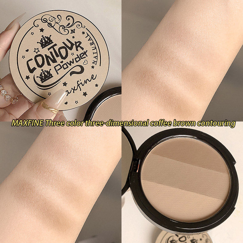 Three-color Blush Palette Delicate Long-lasting Waterproof Non-fading Eyeshadow Blush Integration Tray