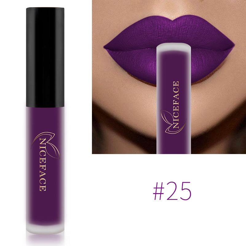 Hot Color Lip Gloss Waterproof Matt Lipgloss Lasting Nude Liquid Lipstick Cosmetic Sexy Women Lip Tint Makeup