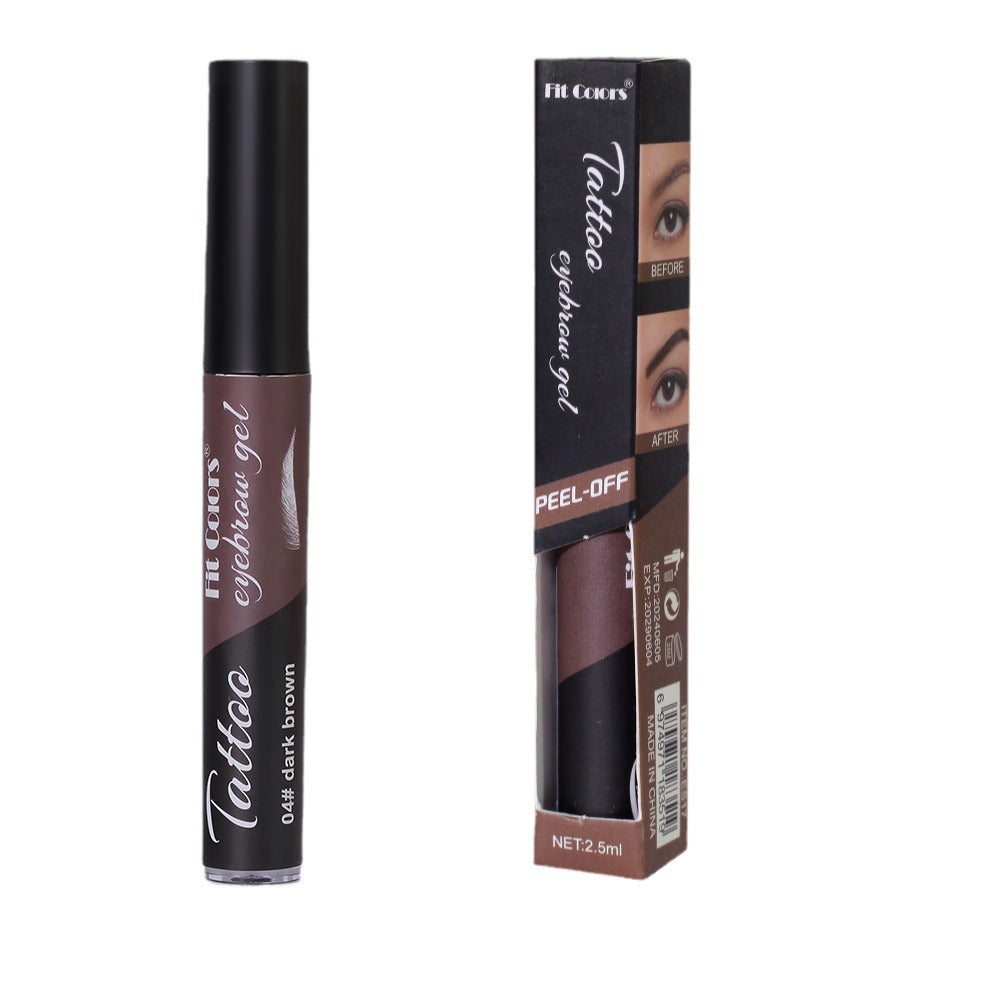 4-Color Tear Off Eyebrow Dye Long-Lasting Waterproof and Non-Smudging 3D Eyebrow Dye Adhesive