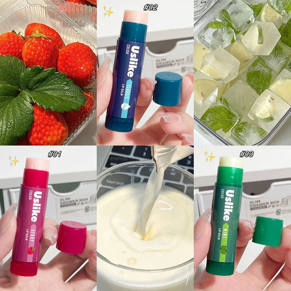 Lip Balm Set Colorless Long Lasting Moisturizing Hydration Lips Mask Stick Reduce Lip Line Lip Care Transparent Lipstick Primer