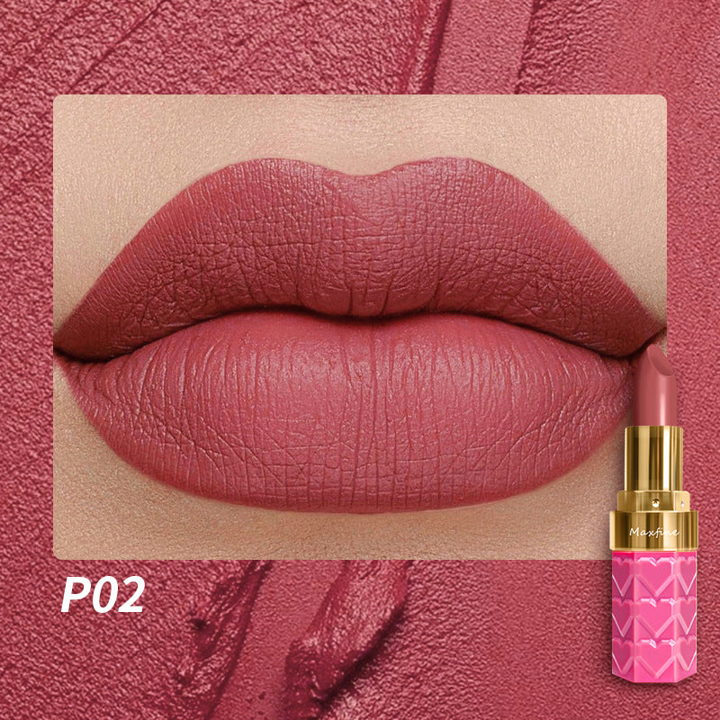 Nude Matte Lipsticks 4 Colors Waterproof Long Lasting Lip Stick Not Fading Sexy Nude Red Pink Velvet Lipsticks Makeup Cosmetic