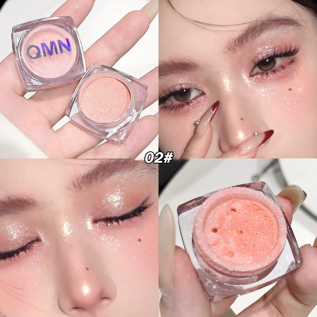 Shimmer Highlighter Powder Fine Sparkling Sequins Pearly Natural Pearlescent Highlight Face Body Brightening Contouring Makeup