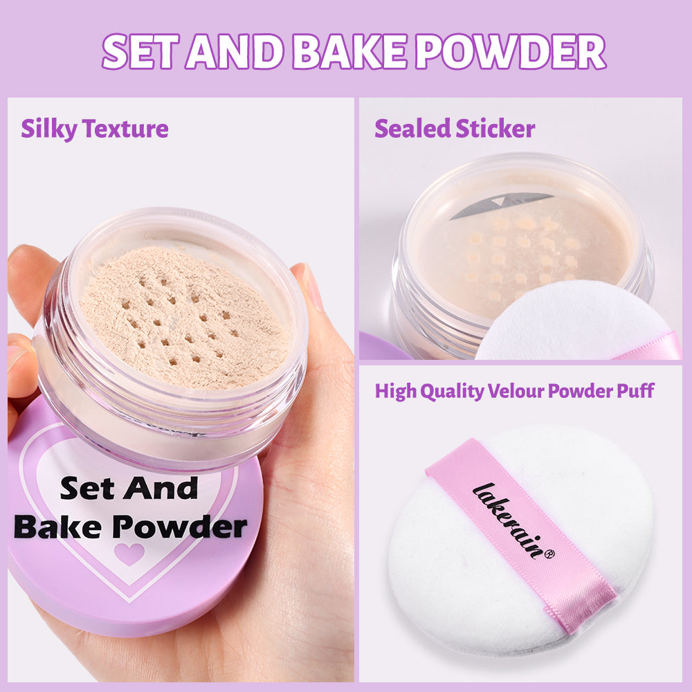 Setting Powder Waterproof Sweat Resistant And Oil Resistant Makeup Powder Setting Powder Natural And Long-lasting Matte Finish