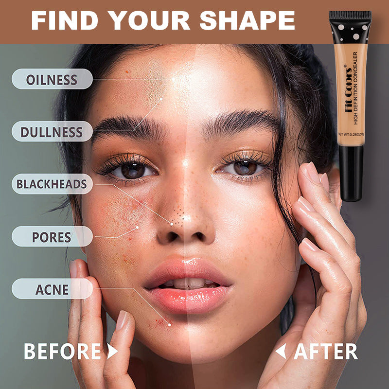 size Concealer with a Flexible Concealer Moisturizing Liquid Foundation to cover dark circles and acne spots
