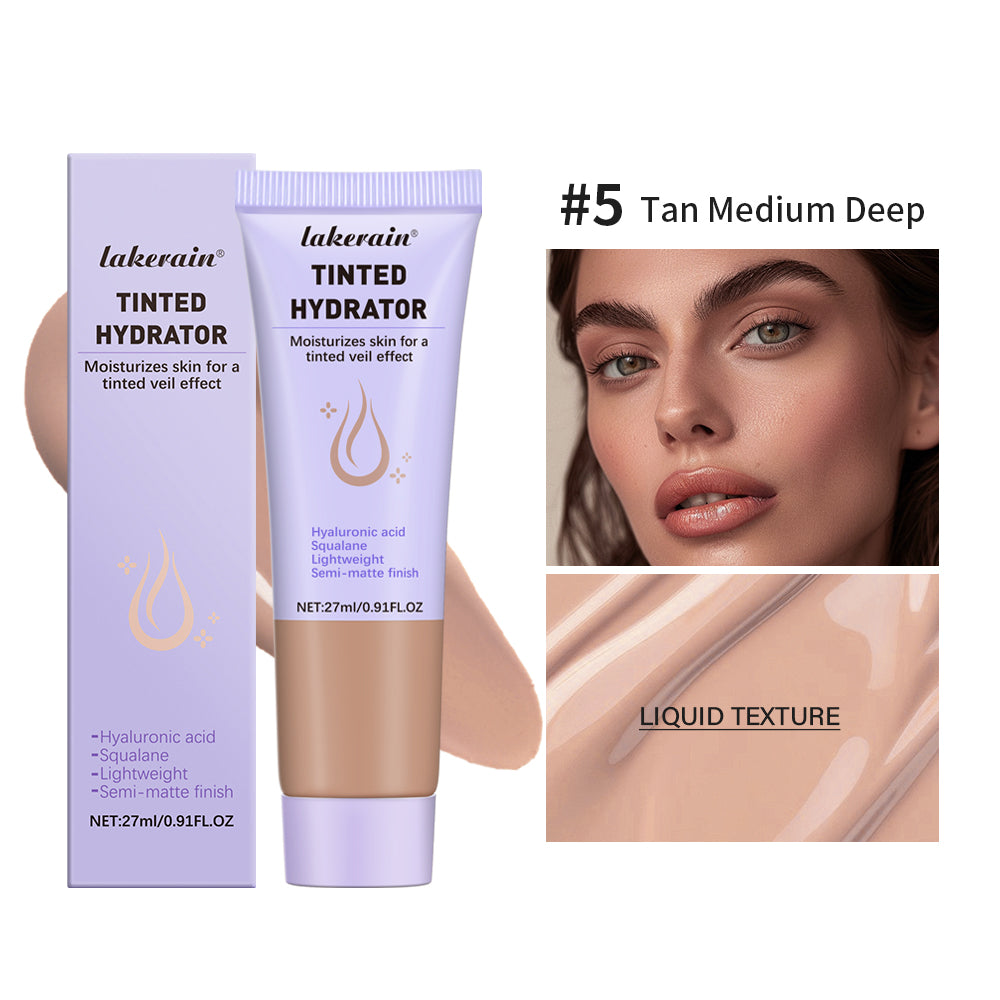 High Coverage Foundation Tinted Hydrator Matte Finish Light Oil-Free Moisturizing Makeup Hyaluronic Acid Sheer