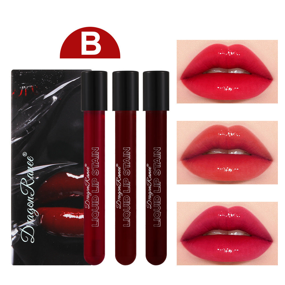 3Pcs/set Jelly Mirror Plasma Lipstick Non-stick Cup Moisturizing Lip Gloss Long Lasting Water Glossy Lip Tints Makeup Cosmetics