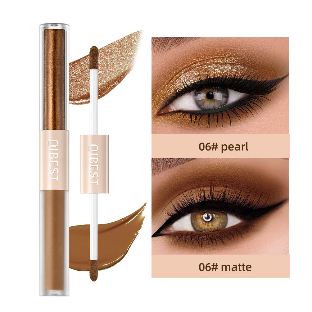 Double End Glitter Matte Eye shadow Stick Pencil Eyeshadow Makeup Waterproof Bicolor Shimmer Cosmetics Beauty Makeup Tool