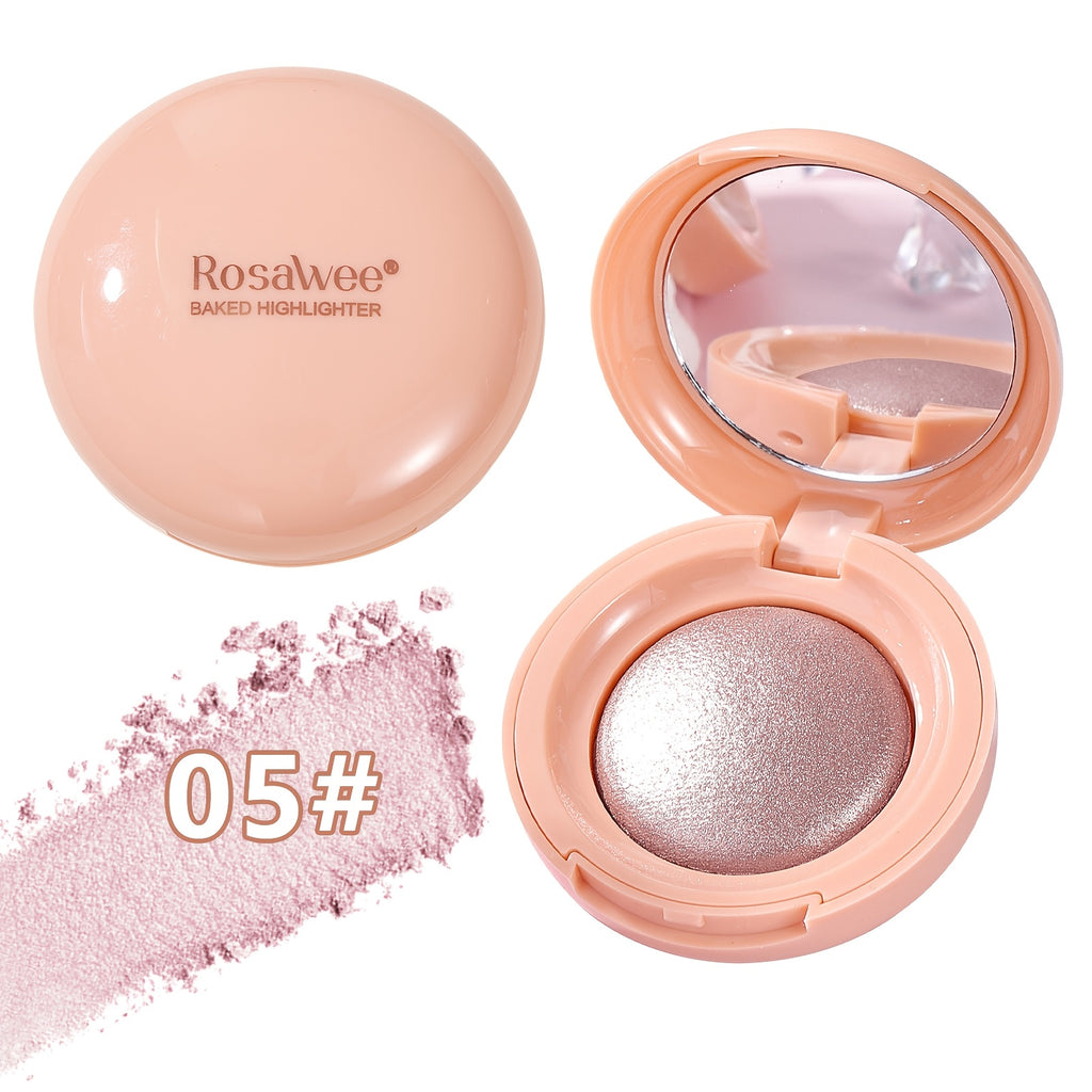 Face Highlighter Palette High Glossy Face Illuminator Palette Natural Glow Finish Pearl Shimmer Smooth Baked Powder