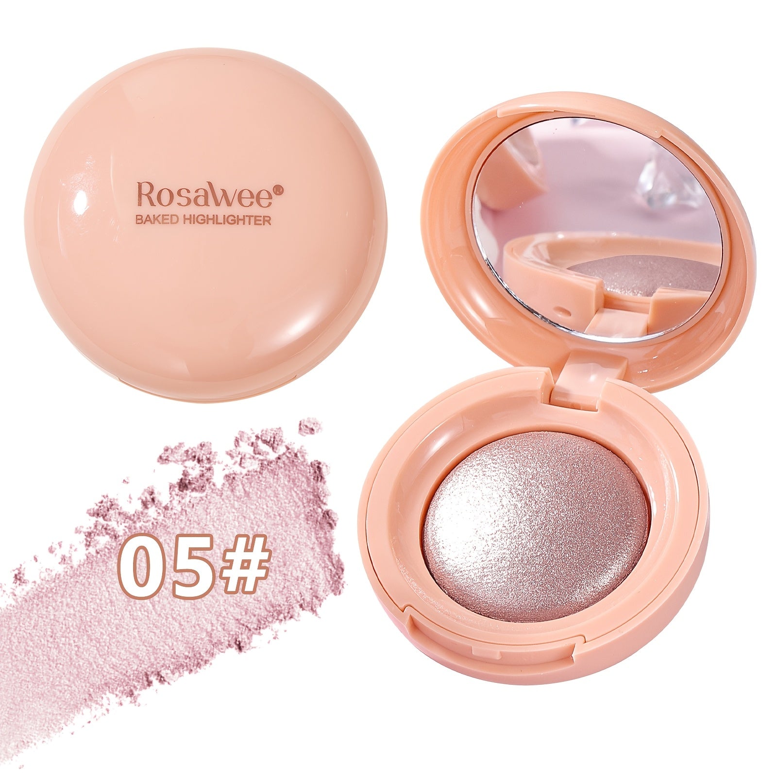 Face Highlighter Palette High Glossy Face Illuminator Palette Natural Glow Finish Pearl Shimmer Smooth Baked Powder