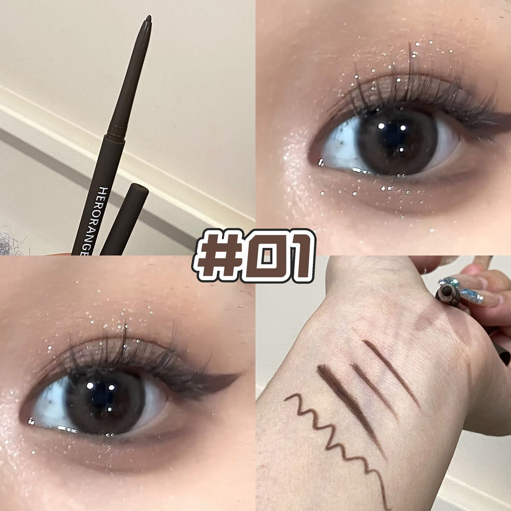 Ultra-fine Gel Eyeliner Pencil Black Brown Under Eye Liner Pen Waterproof Matte Aegyosal Lying Silkworm Quick Drying Eye Makeup