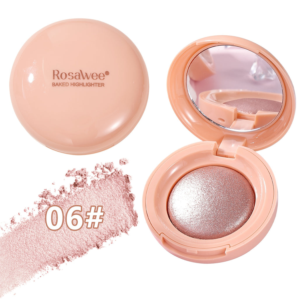 Face Highlighter Palette High Glossy Face Illuminator Palette Natural Glow Finish Pearl Shimmer Smooth Baked Powder