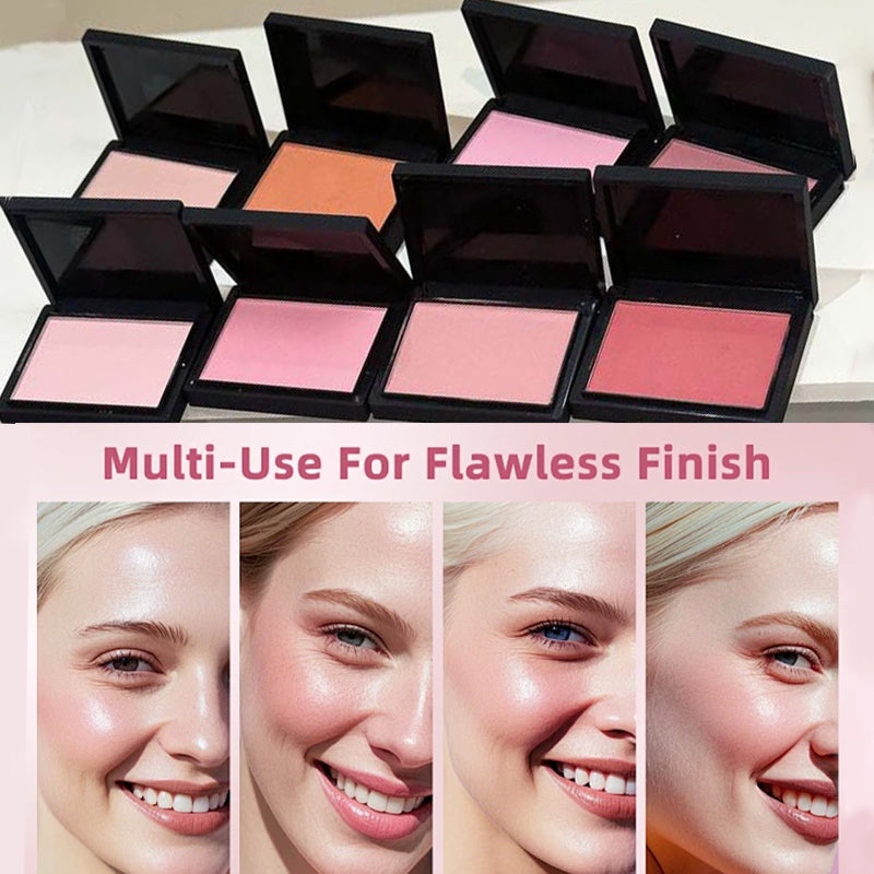 Light and Translucent Single-Color Blush  Matte Texture  Delicate  Soft  Waterproof  Sweat-Proof  Easy to Color  Natural Nude Makeup Whitening  Low Saturation Matte Contouring Rouge   Holiday Gift for Beginners