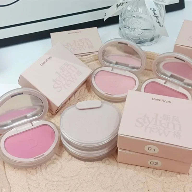 1PC Blush Makeup Palette Cute 7 Color Mineral Powder Blue Pink Rouge Long Lasting Natural Cheek Tint Waterproof Blusher Cosmetic