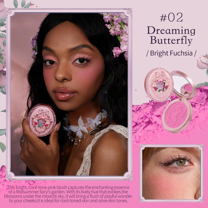 Flower Knows Midsummer Fairytales Collection Velvet Embossed Blush