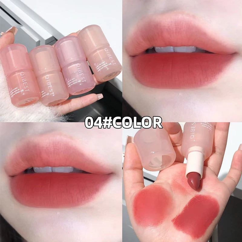 Waterproof Lipstick Red Nude Lip Stain Moisturizing Natural Lipstick Highly Pigmented Lip Tint Long-lasting Makeup Gift