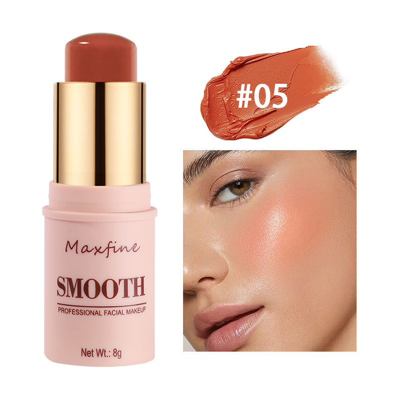 Smooth Blush Stick Naturally Saturated Long-lasting Waterproof Easy to Wear Matte Blush 3 in 1 Makeup Used On Lips Eyes Cheeks