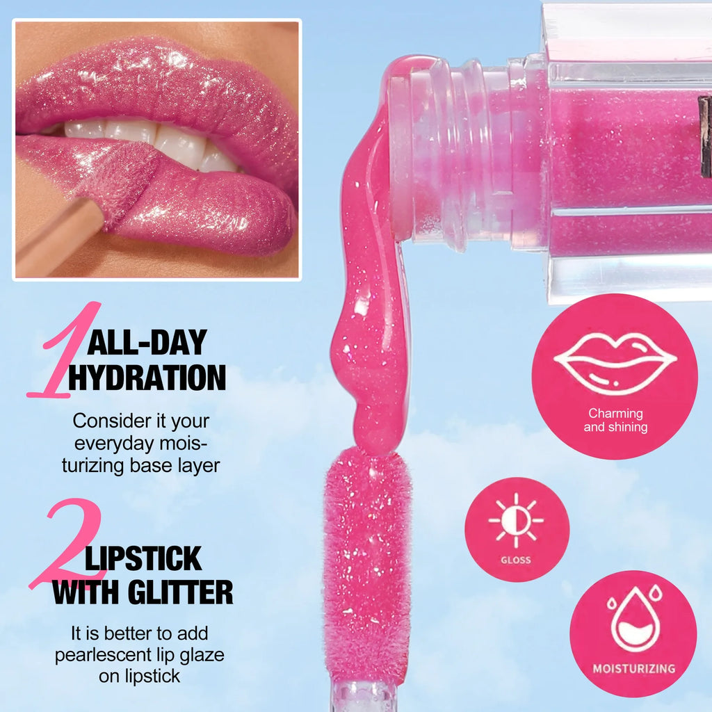 Lip Gloss Sexy Plump Glitter Crystal Jelly Red Nude Lipstick Liquid Waterproof Moisturize Oil Lipgloss Makeup