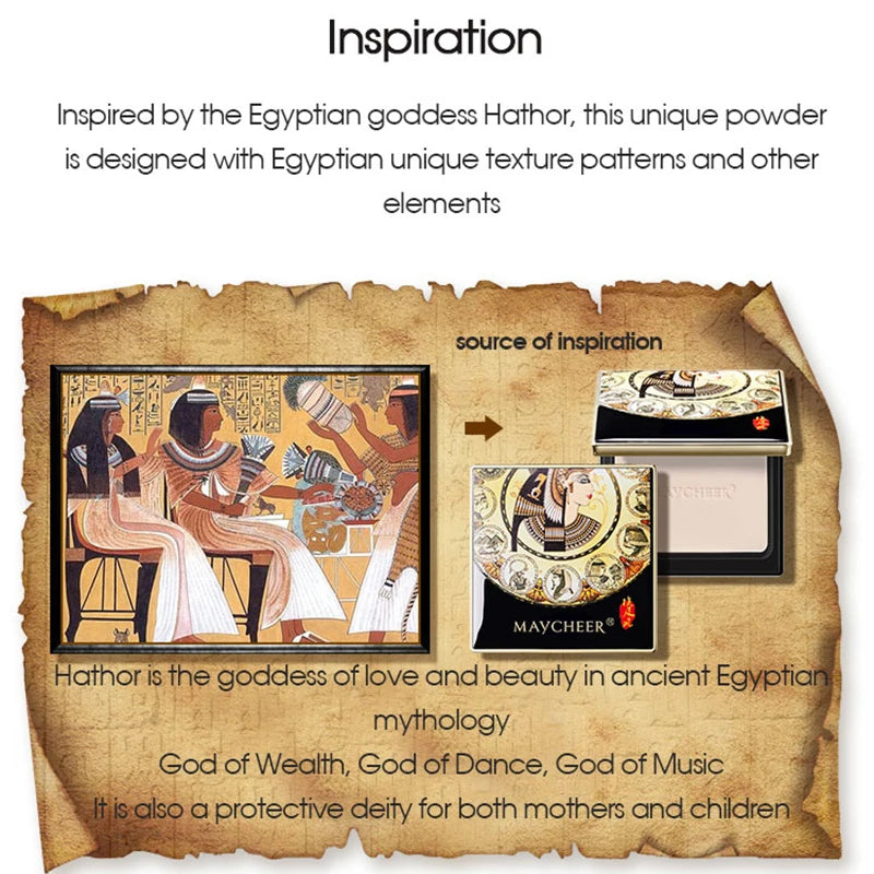 Egyptian style powder for long time oil control concealer white makeup free waterproof and moisturizing