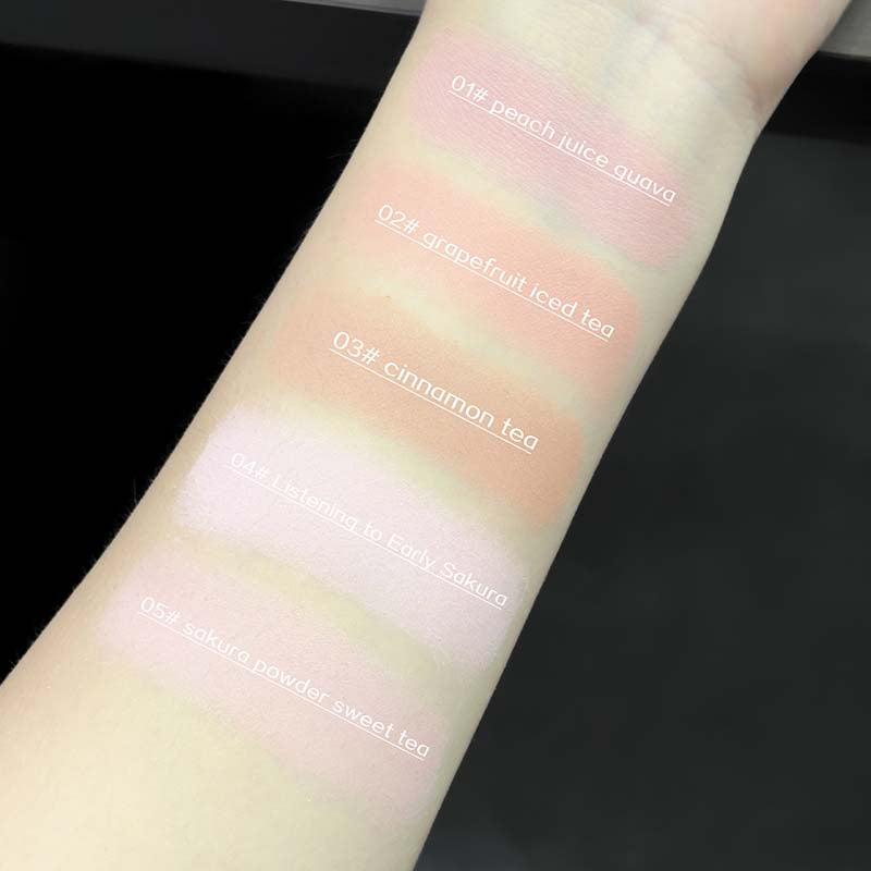 Monochrome Color Blush Matte Makeup Effect Natural Easy to Color Single Blush Pink Rouge