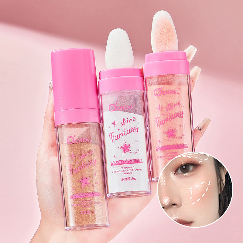 Fairy Highlight Pat Powder  Pearlescent Full Body Contouring Powder Natural three-dimensional contouring