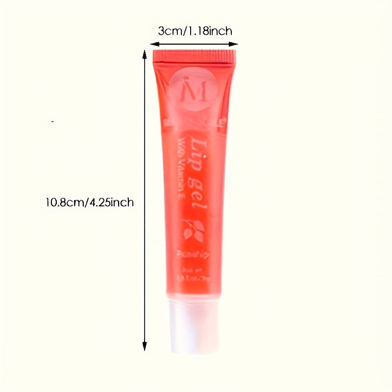 6/12Pcs Fruity Watery Glossy Lip Gloss Set VE    Rosehip  Argan   Mint  Aloe   Coconut Flavor Clear Lip Oil Moisturizing Lip Plumpin