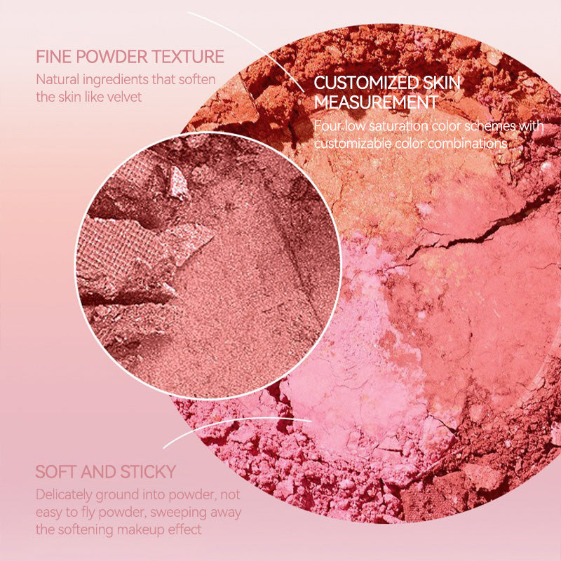  Gradient Blush - Dual-Color with Subtle Shimmer and Matte Finish  Lasting Natural Peachy Glow for a Youthful Look