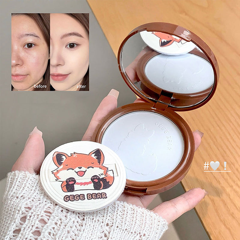 Cute Silky Matte Press Powder Makeup Setting Brightening Oil-Control Full Coverage Makeup Foundation Concealer Honey Powder