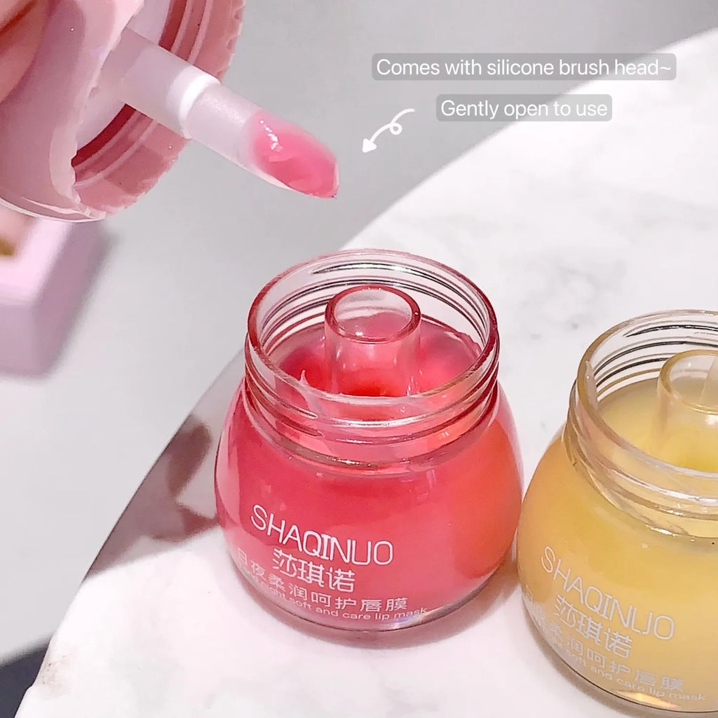 1/2Pc Lightweight Lip Mask Fruit Lip Balm Lasting Moisturizing Clear Lips Oil Non-sticky Lips Care Serum Primer Lip Gloss Makeup