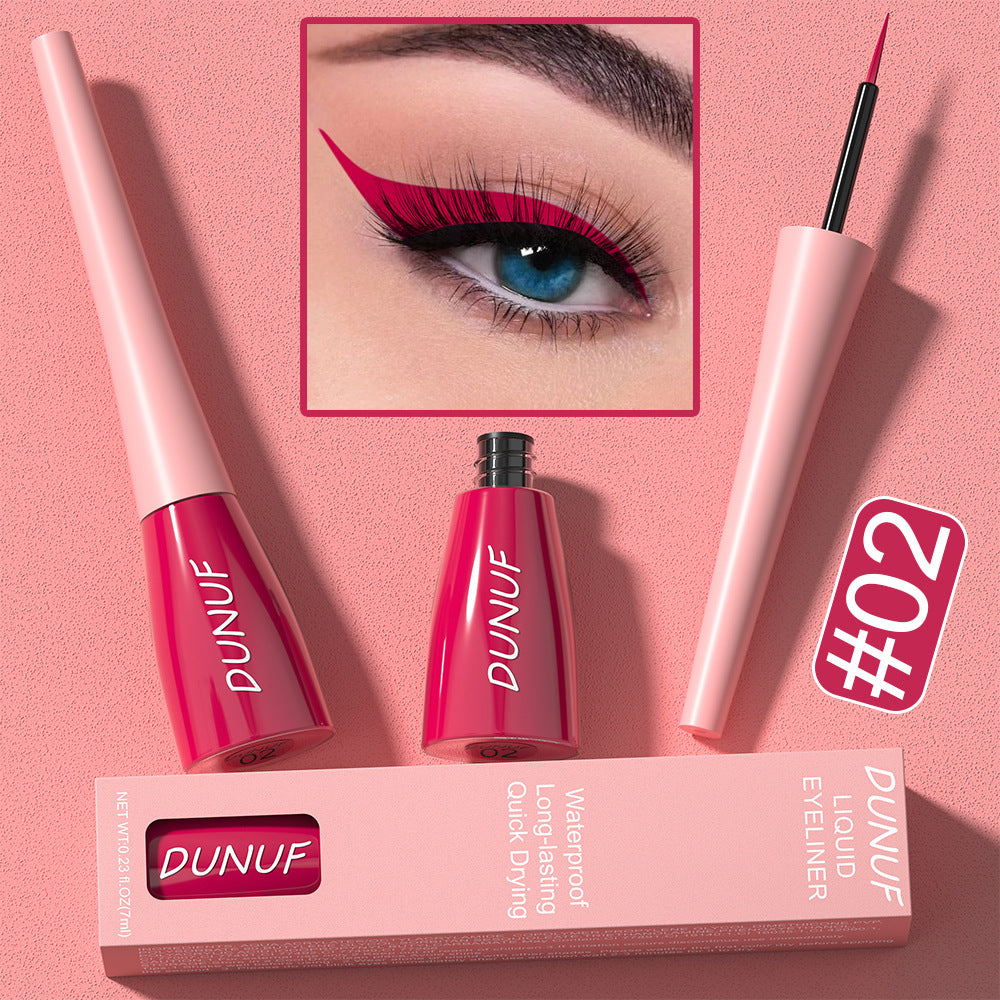 7ML Colourful Liquid Eyeliner Waterproof Lasting Matte Eyeliner Quick Drying Eyes Makeup Tools Black Pink Eyeliner beauty Cosmet