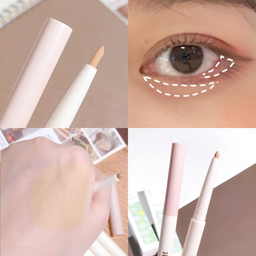 3 Color Face and Eye Concealer Pen Natural Perfect Contour Pen Water-based Soft Lip Liner Easy to Apply Face Brighten Makeup