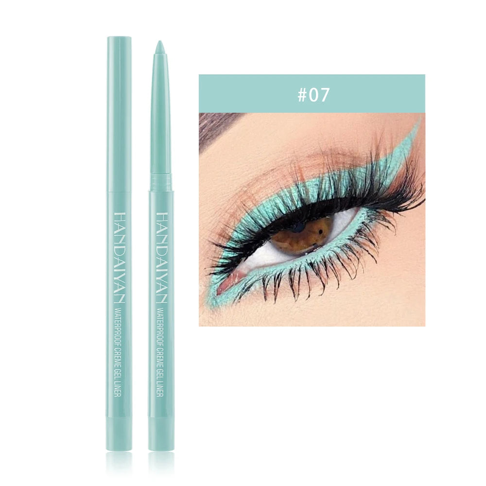 Option Matte Eyeliner Gel Pencil Easy to Wear Colorful White Yellow Blue Eye Liner Pen Cream Makeup Cosmetics