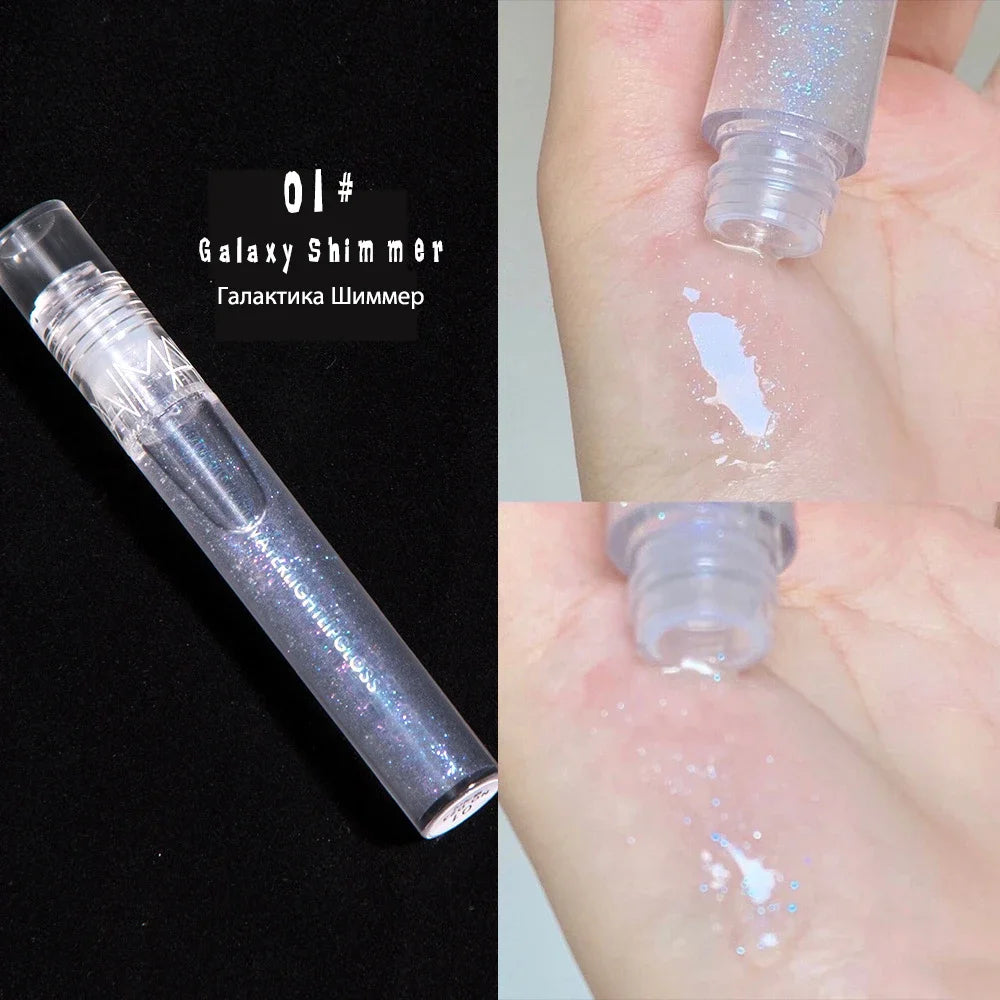 Wet Gloss Crystal Jelly Lip Gloss Shiny Clear Mirror Moisturizing LipGloss Glitter Liquid Lipstick Lips Oil Lip Tint Care Makeup