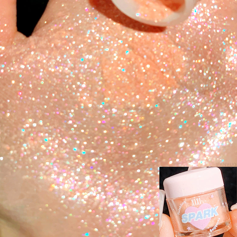 Dream Glitter Highlighter Powder Eyeshadow Makeup Face Brightening Pearl Three-dimensional Highlighter Powder Shimmer Cosmetics