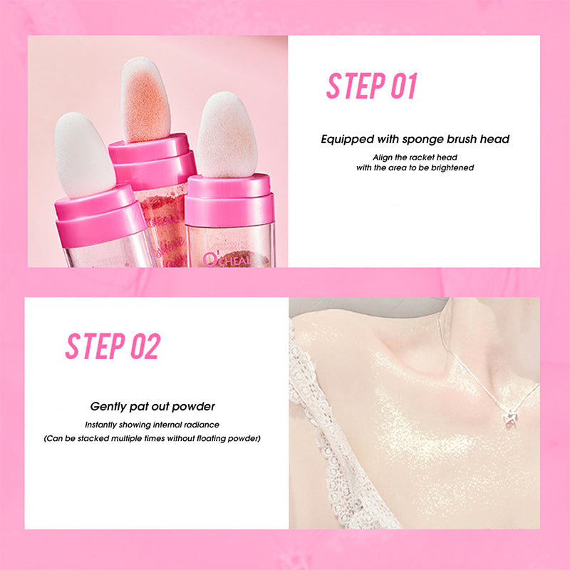 Fairy Highlight Pat Powder  Pearlescent Full Body Contouring Powder Natural three-dimensional contouring