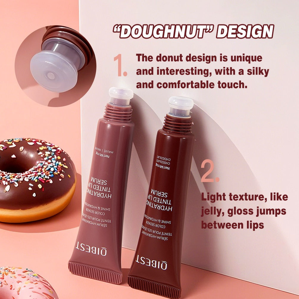 Crystal Dark Brown Mirror Water Lip Gloss Nude Lip Glaze Transparent Glass Oil Waterproof Liquid Lipstick Clear Tint Makeup