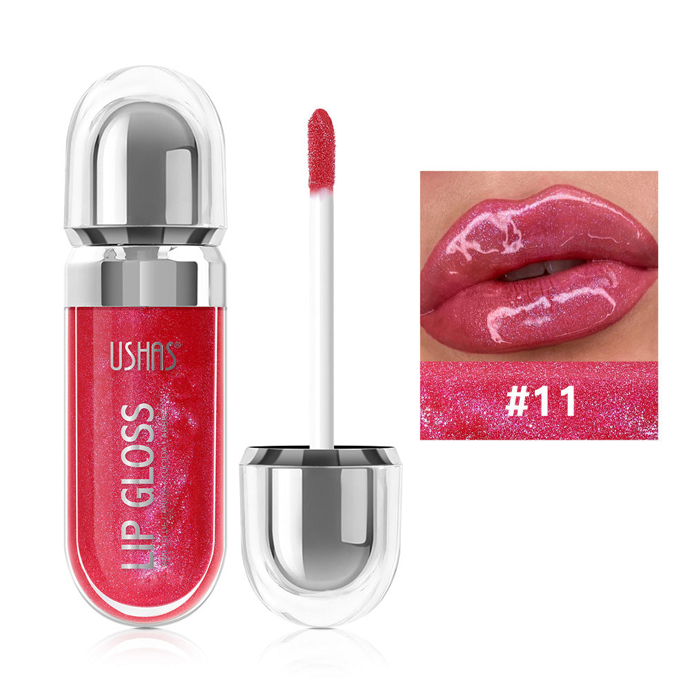 12 colors mirror fine flash liquid lipstick pearlescent color waterproof sweatproof non-stick  lip gloss