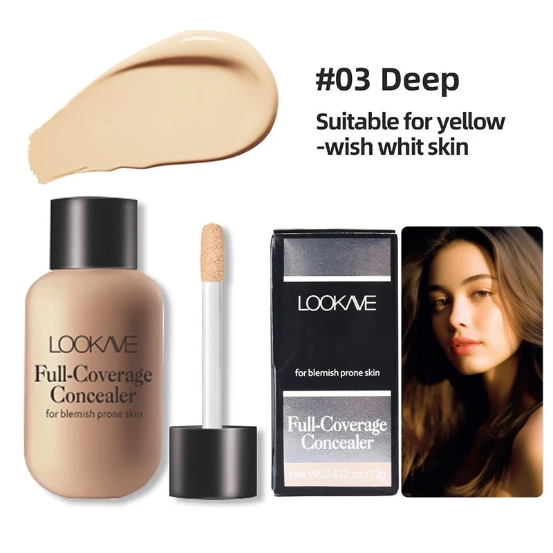 Waterproof Liquid Concealer Foundation Cream Lasting Full Coverage Acne Spot Dark Circles Concealer Cream Face Makeup Cosmetic