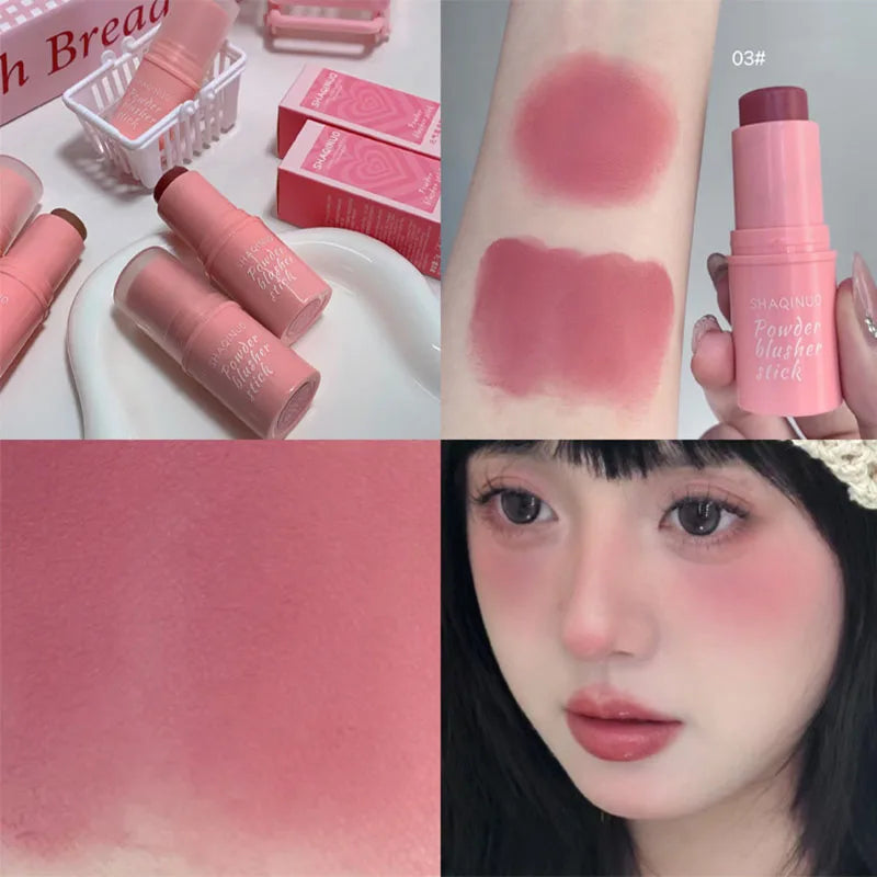 Soft Blush Stick Matte Low Saturation Easy To Apply Natural Effect High Color Sweat Proof Not Easy To Remove Blush Cream