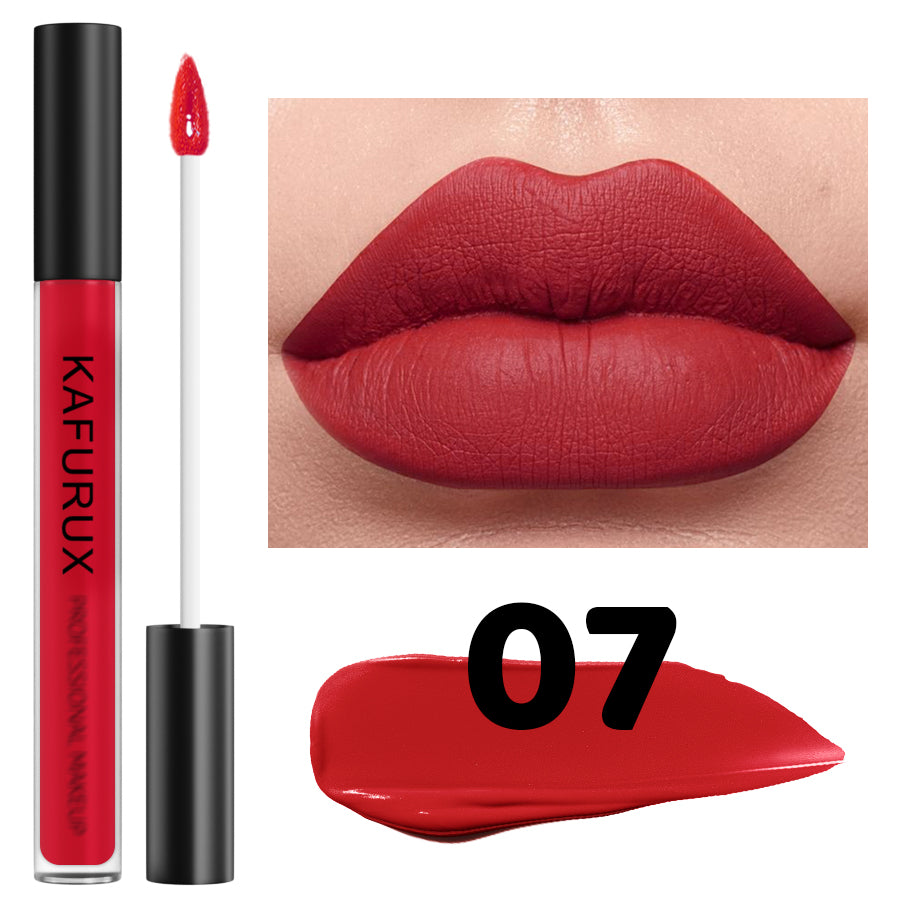 Matte Lip Glaze Velvet Finish, Natural Long-lasting Highly Pigmented Liquid Lipstick, Waterproof Lip Makeup Gifts