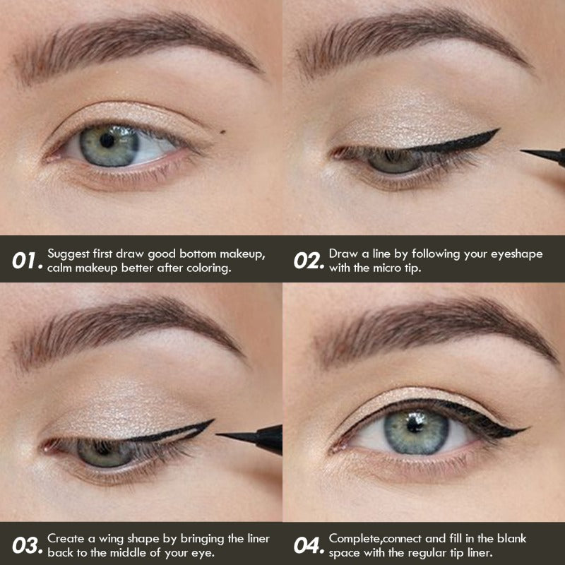 Brown Liquid Eyeliner   Quick-drying   Smudge-proof   Sweat-proof and Waterproof   Precise and Long-lasting Slim Eyeliner
