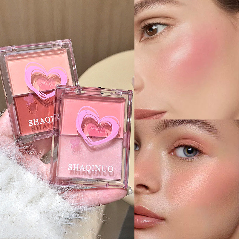 Water-Glow Blush Palette - Instagram-Inspired Milky Apricot   Korean Sweet & Youthful Look  Ultra-Natural Flush