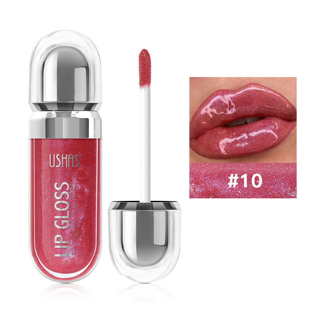 12 colors mirror fine flash liquid lipstick pearlescent color waterproof sweatproof non-stick  lip gloss