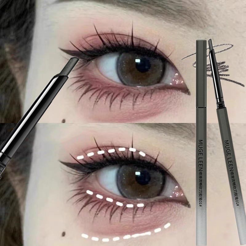 1Pc Sexy Rose Red Eye Liner Pencil Natural Matte Wine Red Lying Silkworm Eyeliner Easy To Color Waterproof Eye Make Up Cosmetics