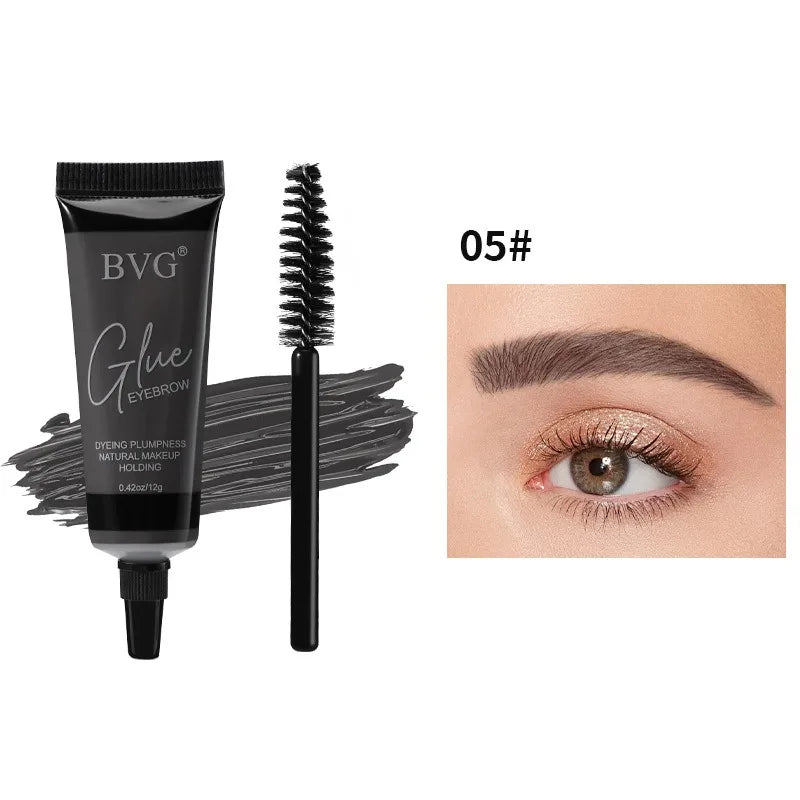 Eyelash Eyebrow Dye Tint Set 6Colors Eyebrows Cream Black Brown Coffee Red Waterproof Brow Enhancers Dye Gel Mascara Makeup Tool