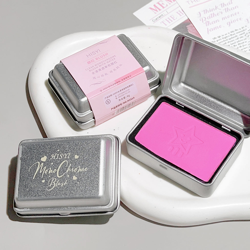 Iron box monochrome blush low saturation light pink nude pink girl clear and white