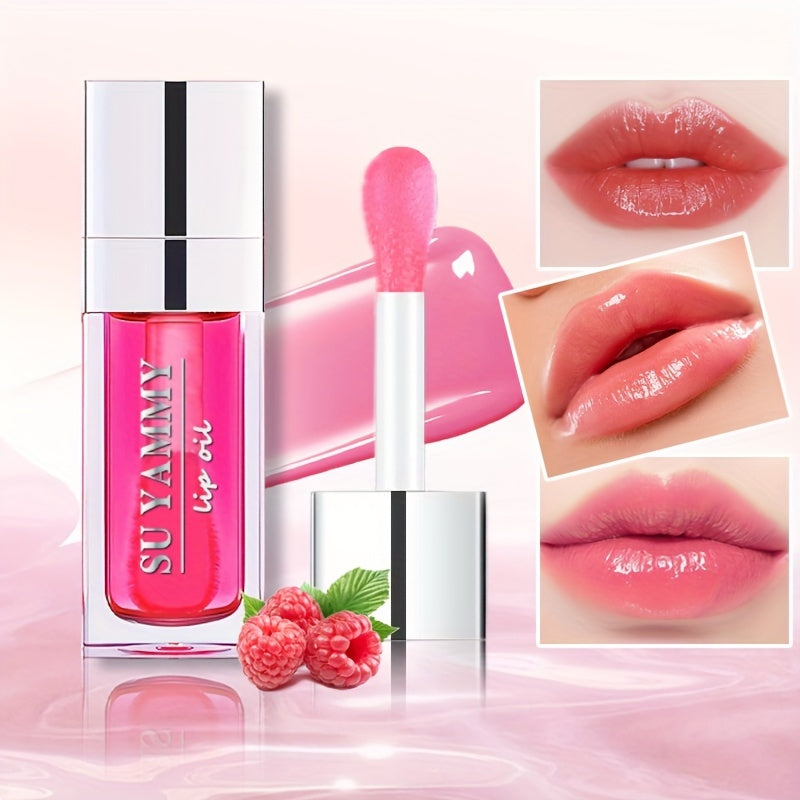 Hydrating Lip Glow Oil Moisturizing Transparent Plumping Lip Gloss Tinted for Lip Care and Dry Lip Ideal Gift For Mother's Day